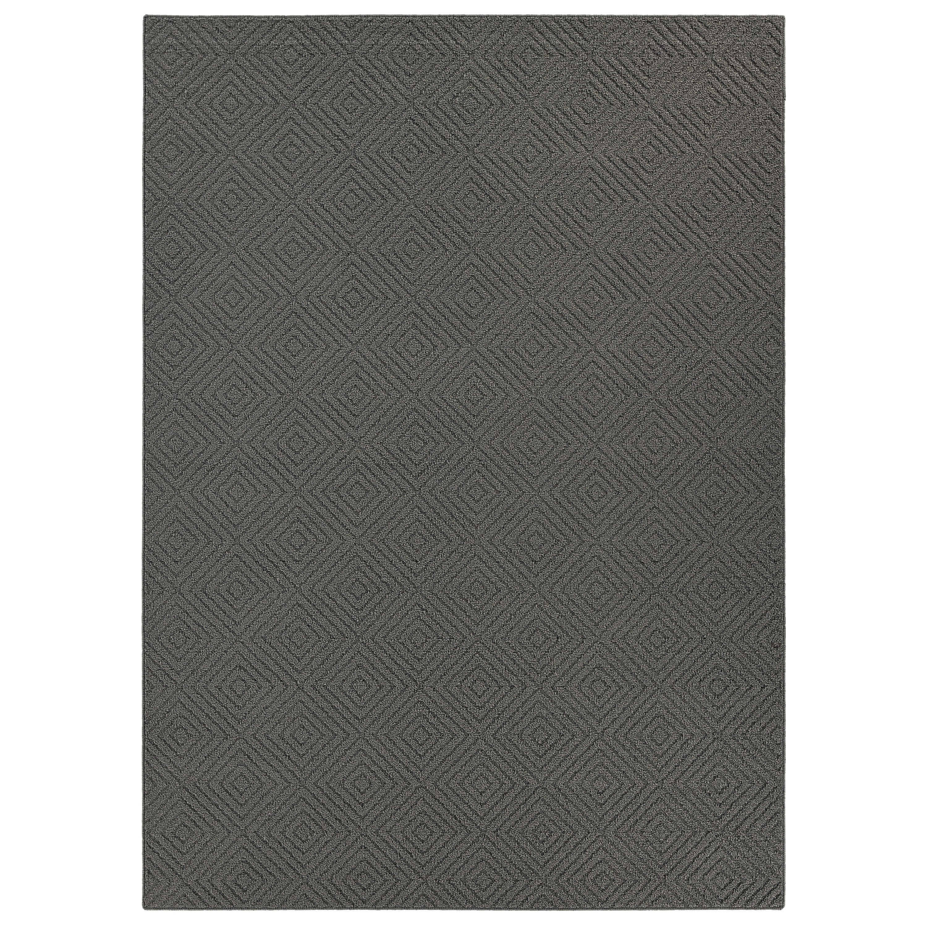 Garland Rug Brentwood Jasmine Cinder Gray Indoor Area Rug, 4' x 6'