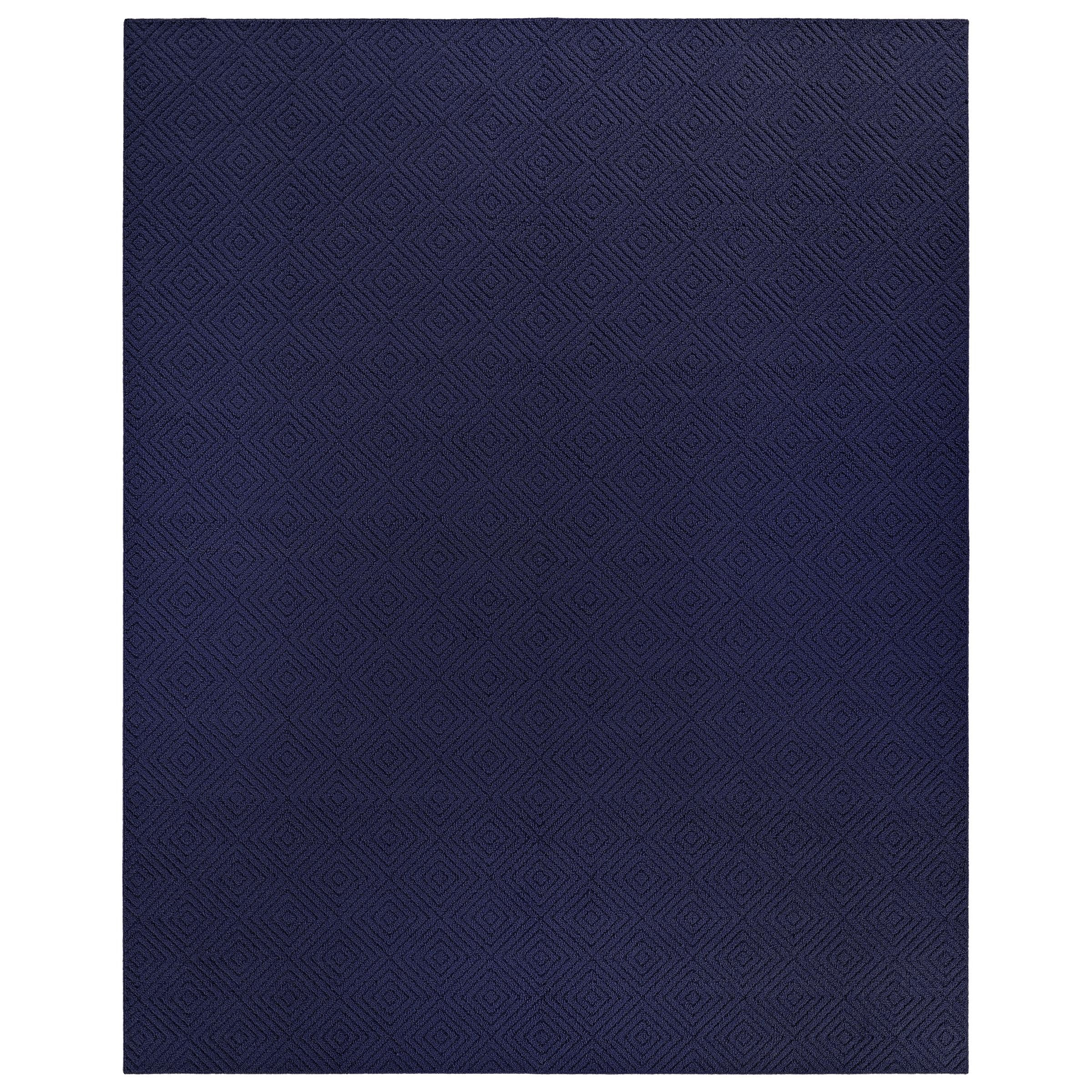 Garland Rug Brentwood Jasmine Navy Indoor Area Rug, 12' x 15'