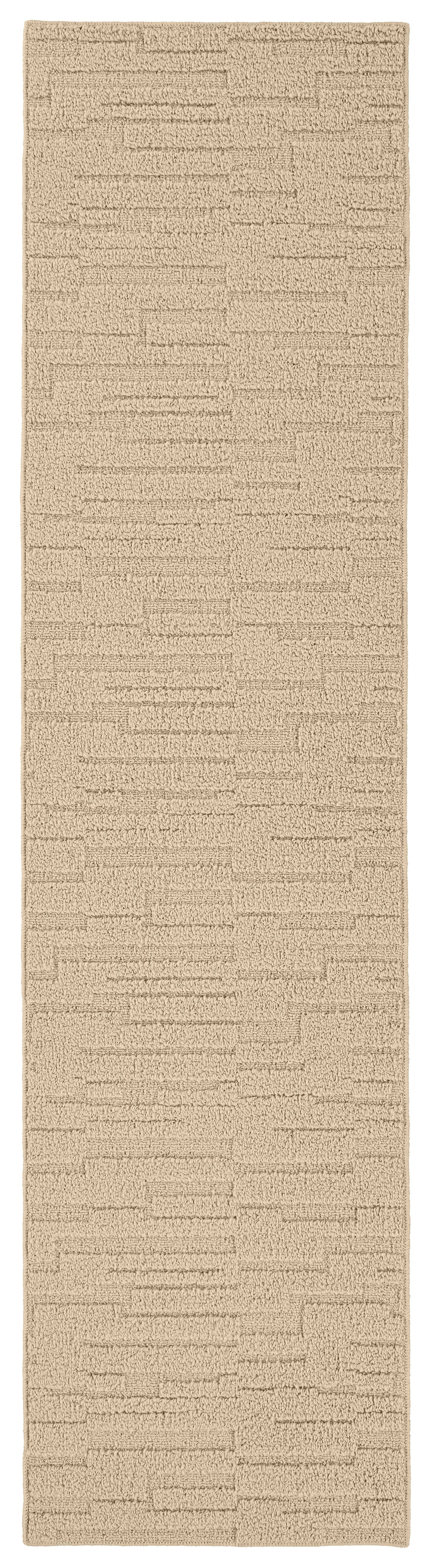 Garland Rug Brentwood Pixel Tan Indoor Runner Rug, 2' x 8'