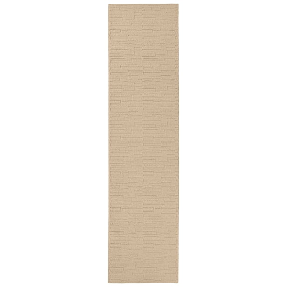 Garland Rug Brentwood Pixel Tan Indoor Runner Rug, 3' x 12'