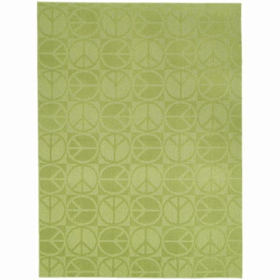 Garland Rug CL-17-RA-0057-19 Large Peace Lime 5 Ft. x 7 Ft. Area Rug