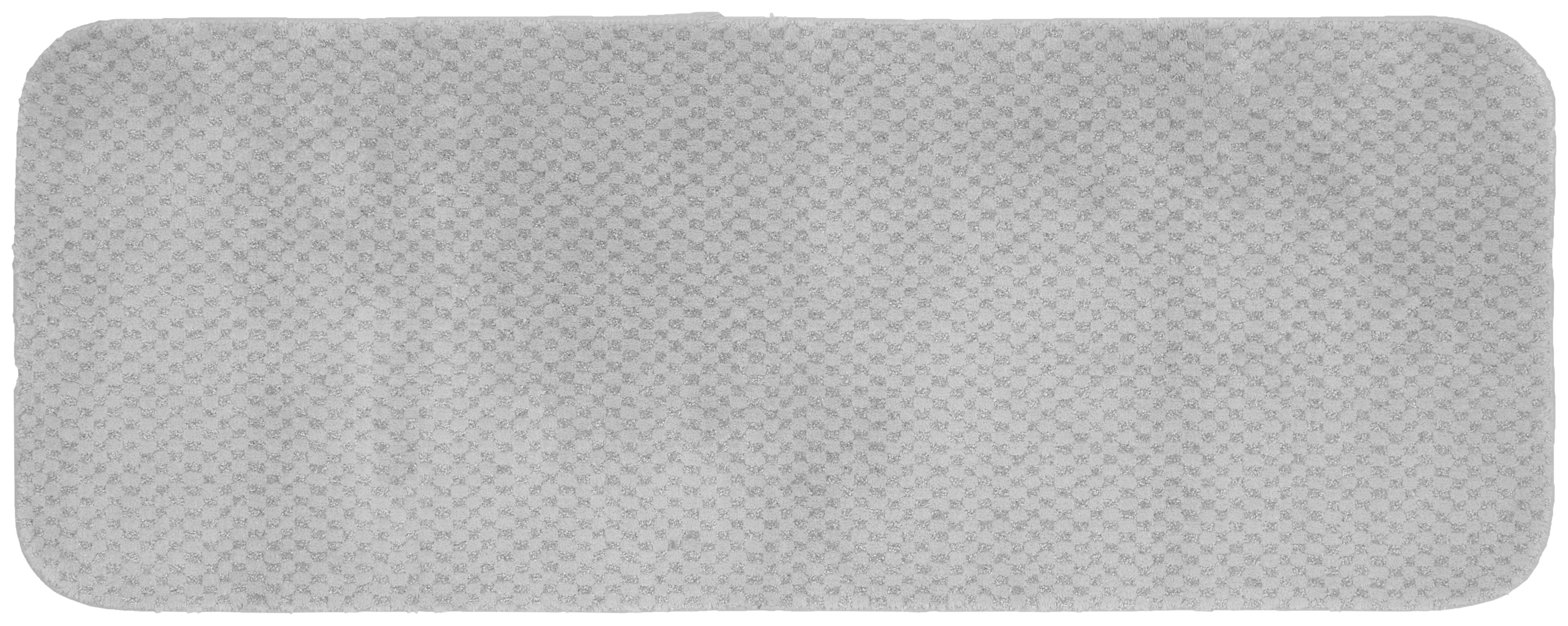 Platinum Gray Nylon Washable Bath Rug Runner