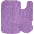 thumbnail image 1 of Garland Rug Cabernet 3 Piece Washable Nylon Bathroom Rug Set Purple, 1 of 5