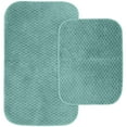 thumbnail image 1 of Garland Rug Cabernet Washable Nylon Bath Rug Set, 2 Piece Set (17"x24" Bath Rug, & 21"x34" Bath Rug) Sea Foam, 1 of 5