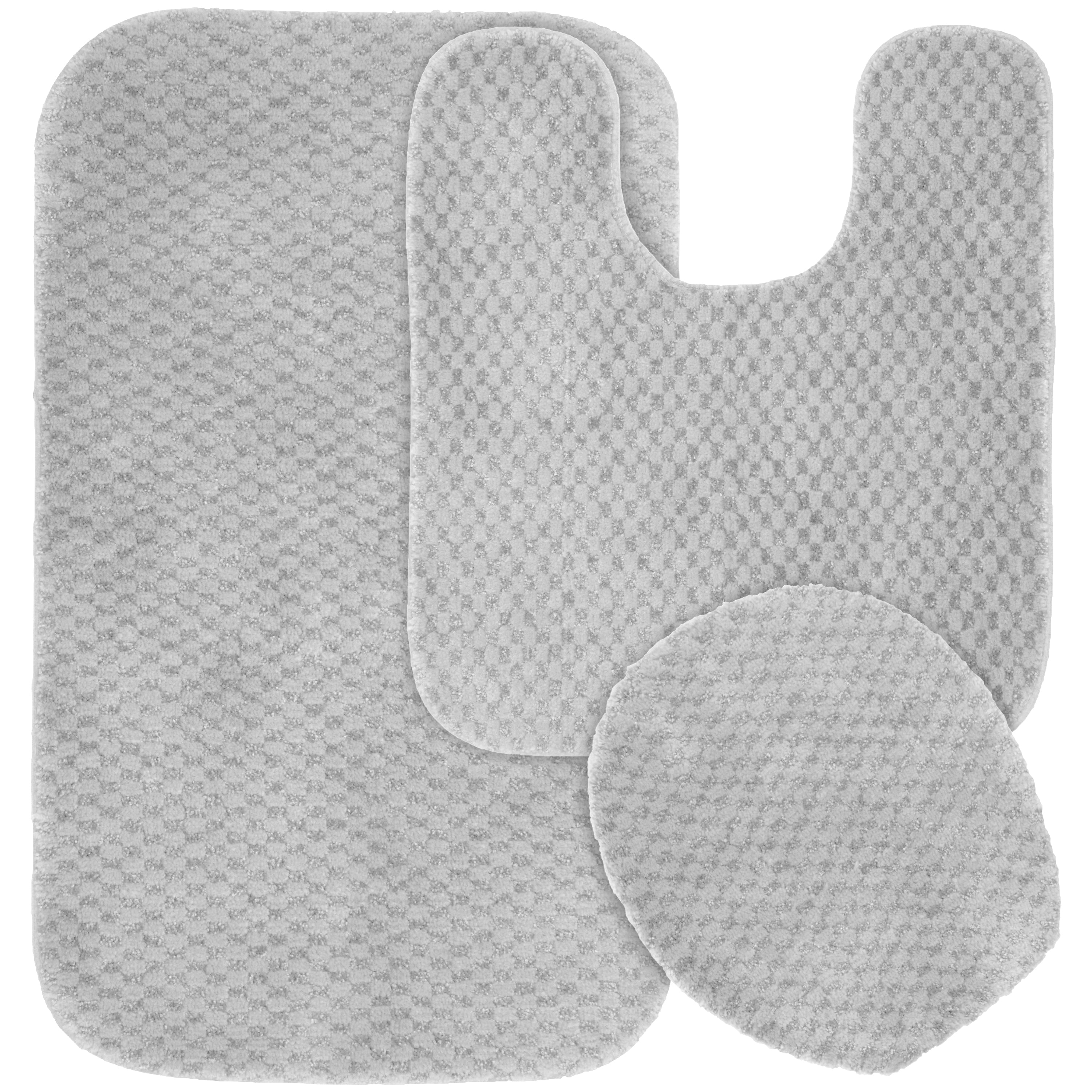 Garland Rug Cabernet Washable Nylon Bath Rug Set, 3 Piece Set (21