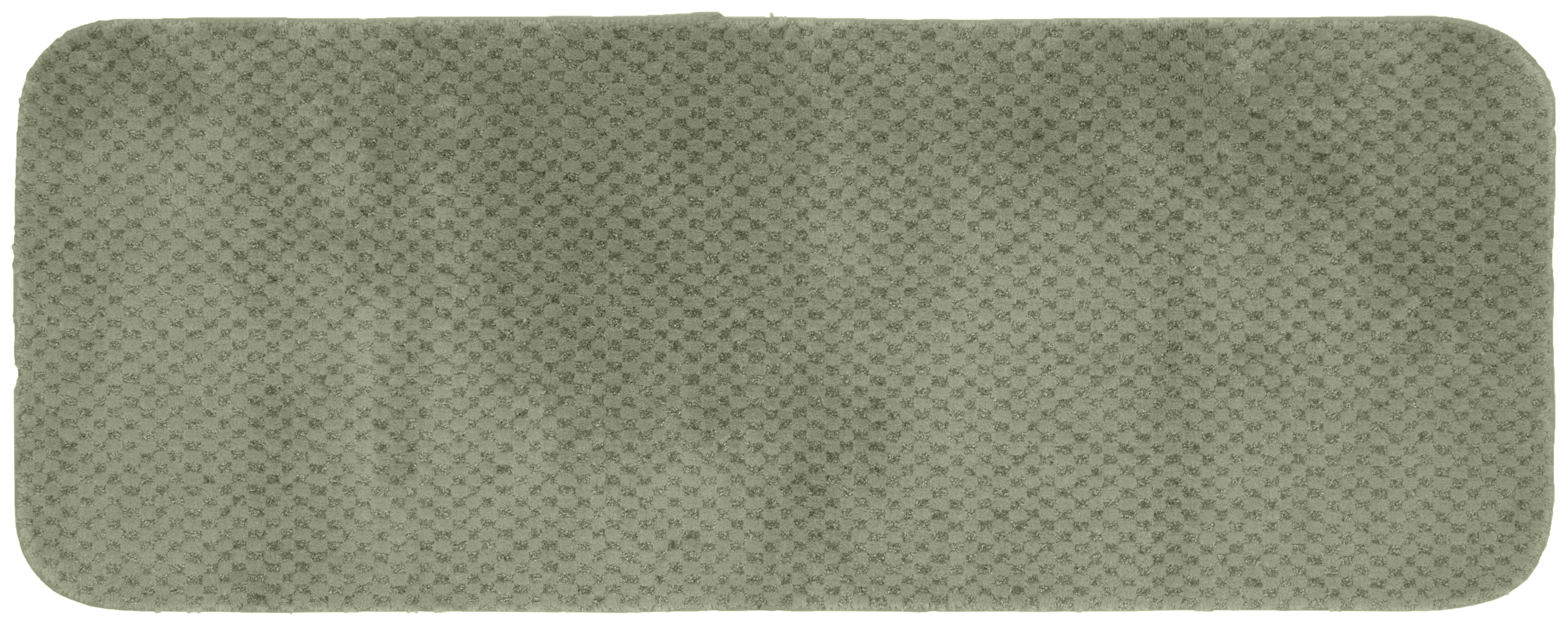 Deep Fern Plush Nylon 22" x 60" Bath Rug Runner with Non-Slip Backing