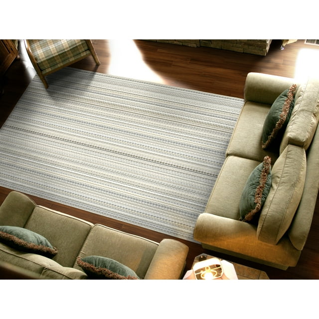 Garland Rug Carnival Stripe Polypropylene Assorted Earth Tones Indoor ...