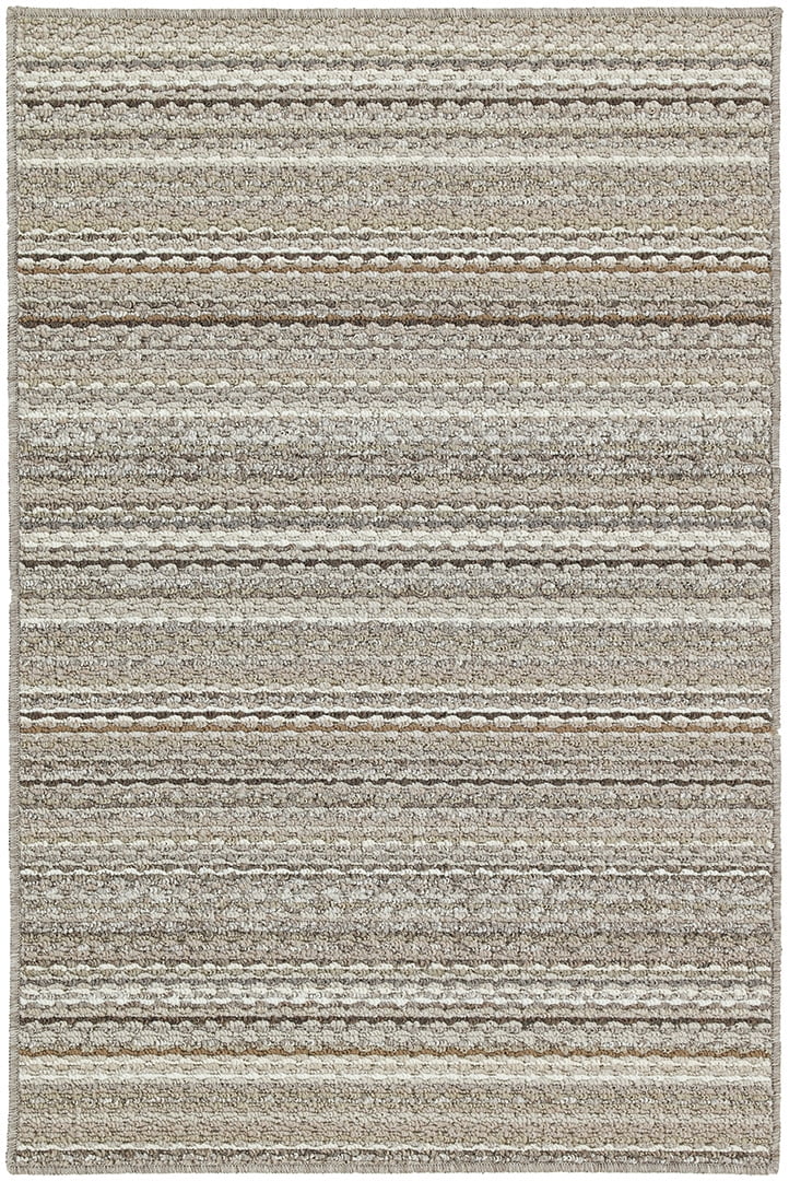 Carnival Earthtone Stripe Tufted 3' x 5' Synthetic Area Rug