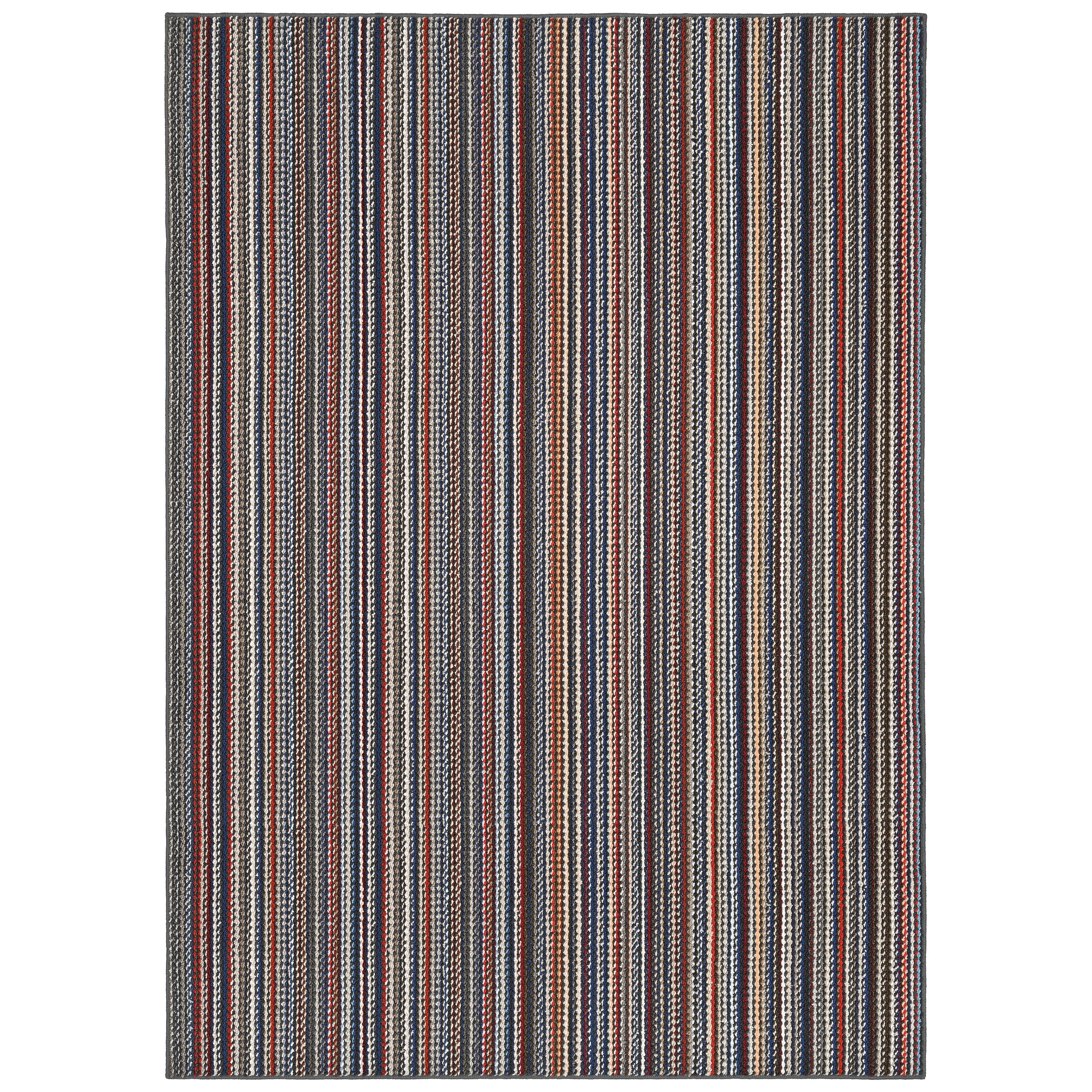 Carnival Stripe Tufted Synthetic 5' x 7' Area Rug