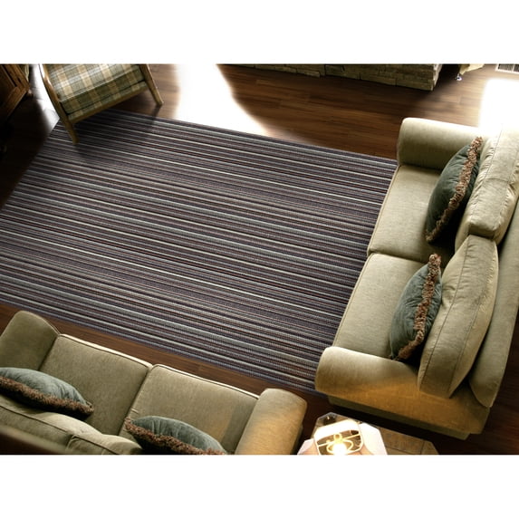 Garland Rug Carnival Stripe Assorted Multi Colors Indoor Area Rug, 7' x 12'