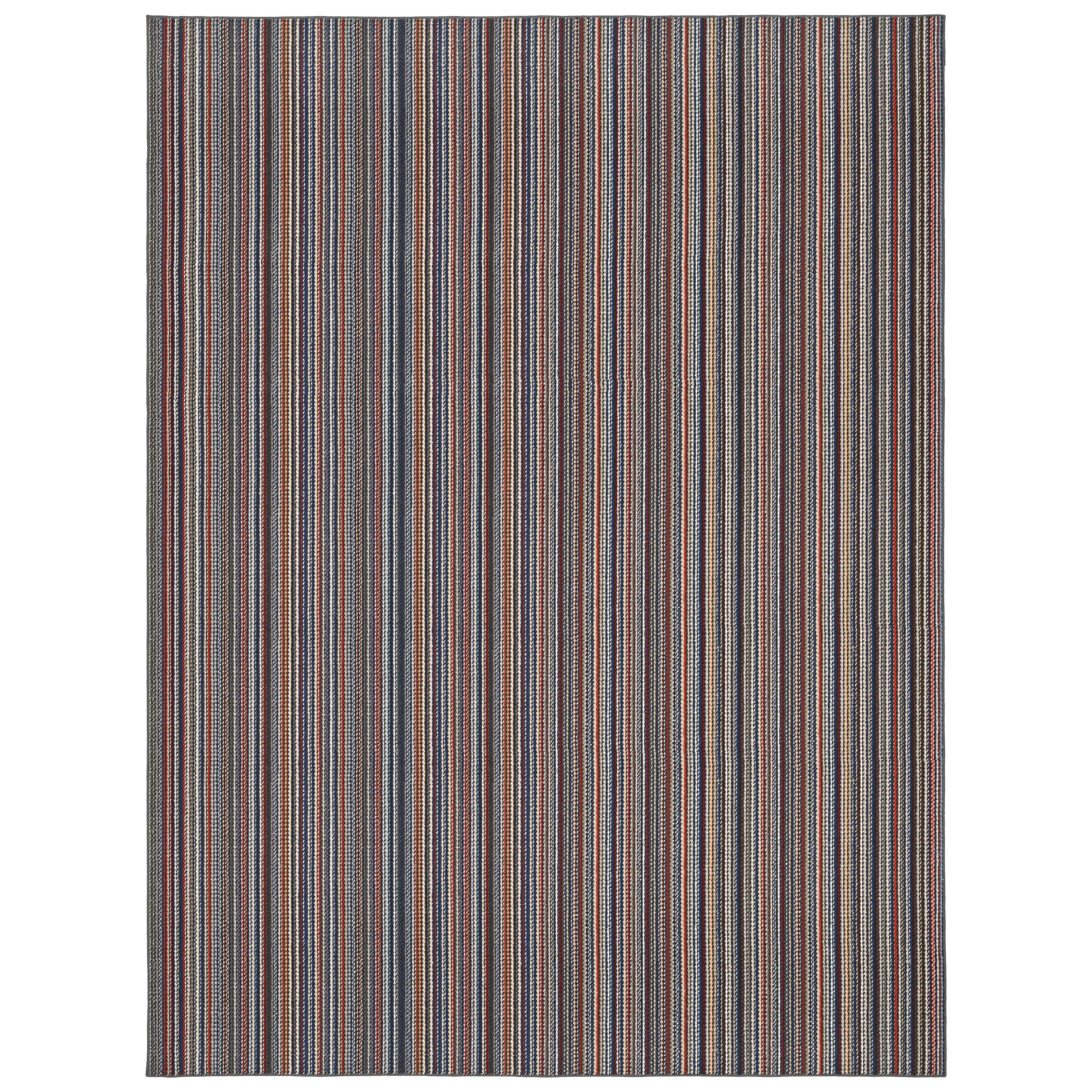 Carnival Multicolor Stripe 9' x 12' Tufted Area Rug