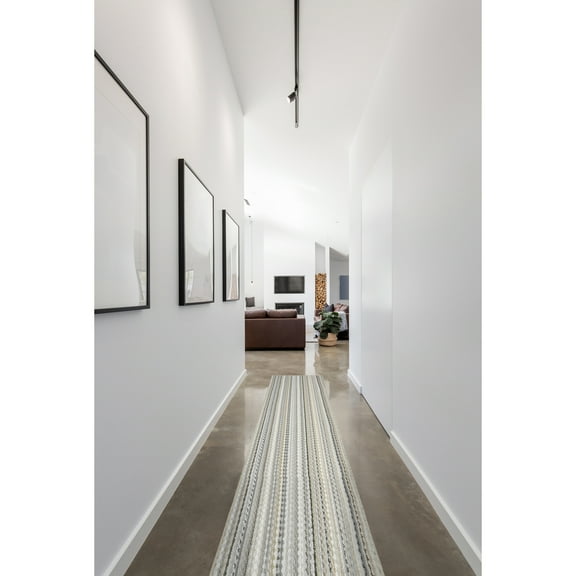Garland Rug Carnival Stripe Assorted Earth Tones Indoor Runner Rug, 2' x 12'