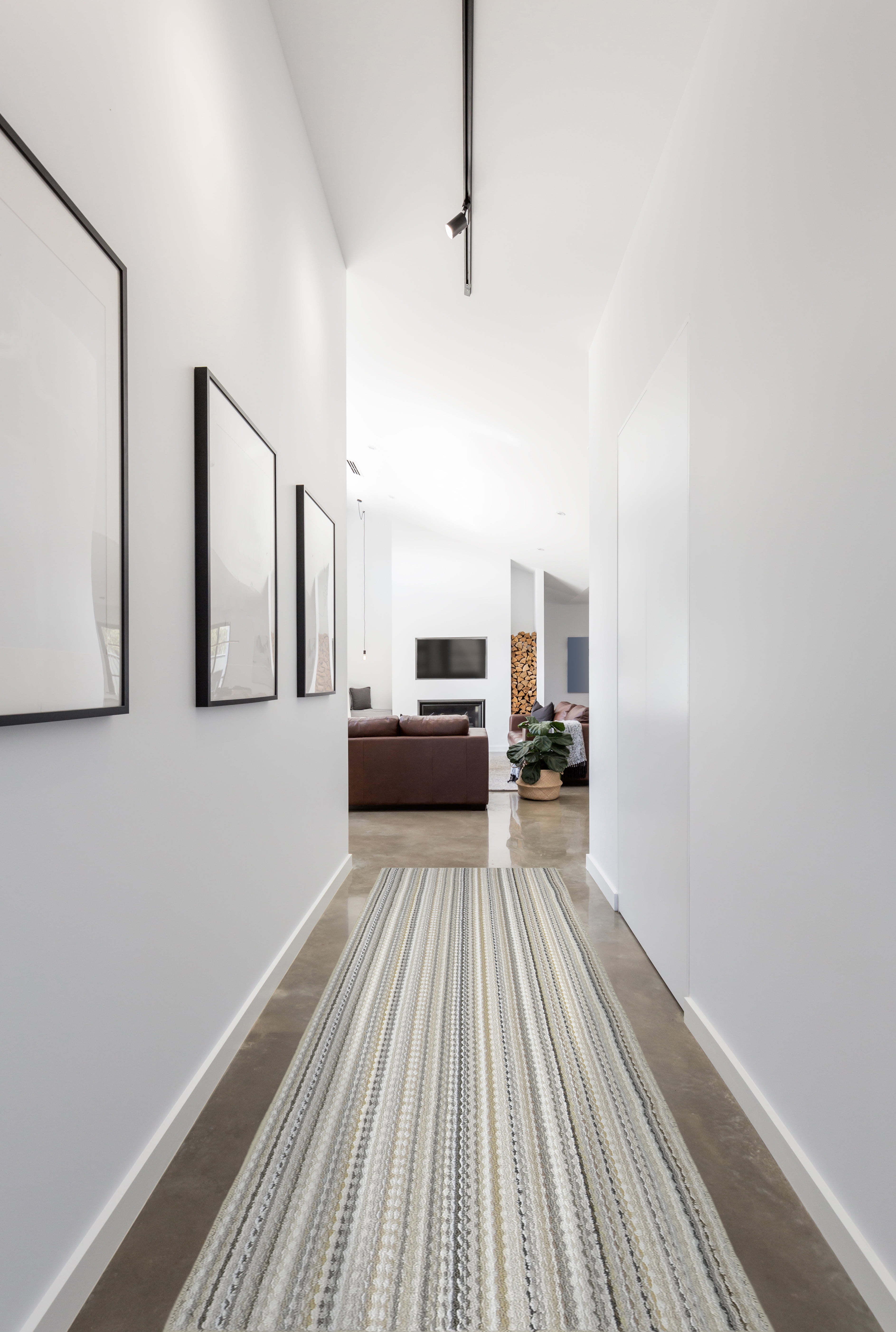 Garland Rugs Carnival Stripe Indoor Runner Rug, Assorted Earth Tone, 3 ft x 12 ft
