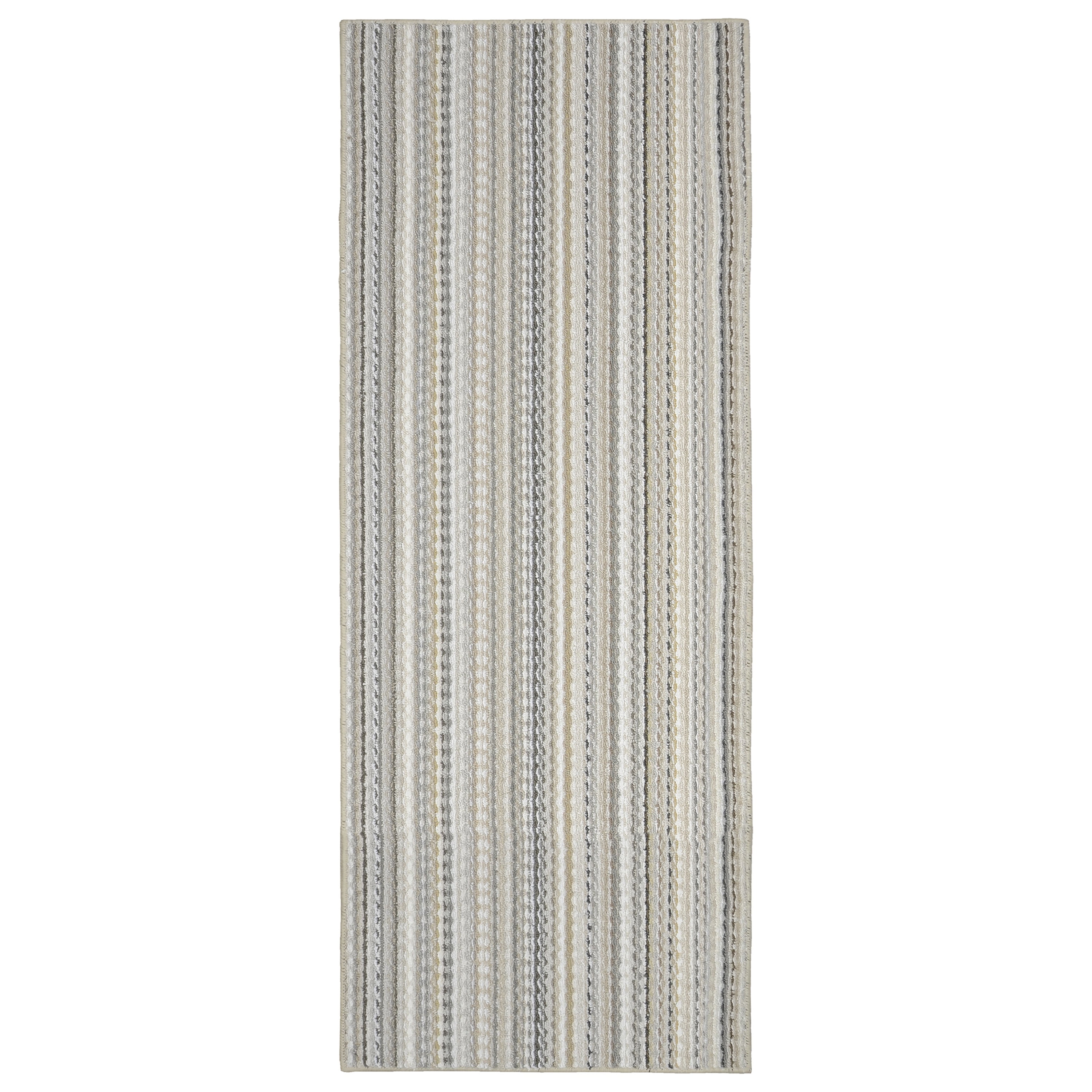 Garland Rug Carnival Stripe Assorted Earth Tone Indoor Runner Rug, 3' x ...