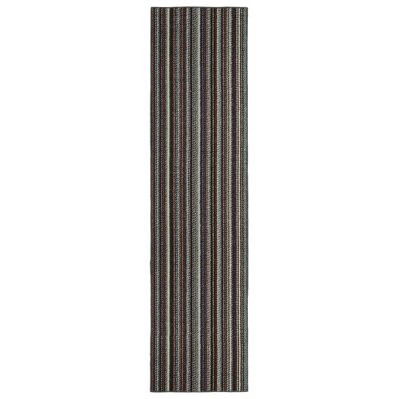 Garland Rug Carnival Stripe Assorted Multi Color Indoor Runner Rug, 2' x 8'