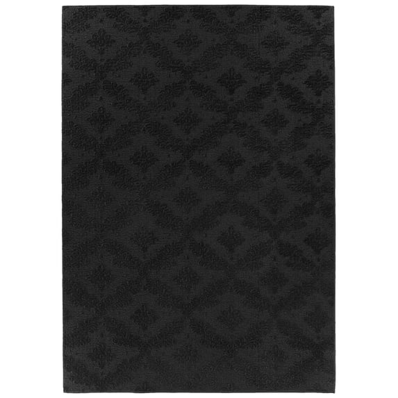 Garland Rug Charleston Polyproyplene Black Indoor Area Rug, 6' x 9'