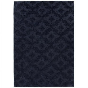 Garland Rug Charleston Polyproyplene Navy Indoor Area Rug, 6' x 9'