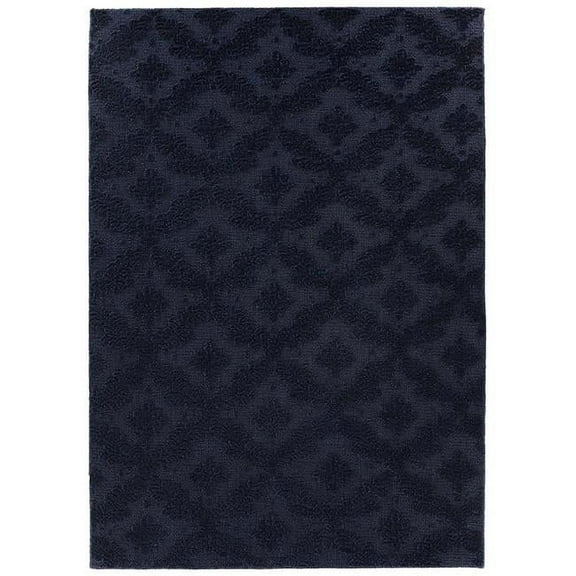 Garland Rug Charleston Polyproyplene Navy Indoor Area Rug, 6' x 9'