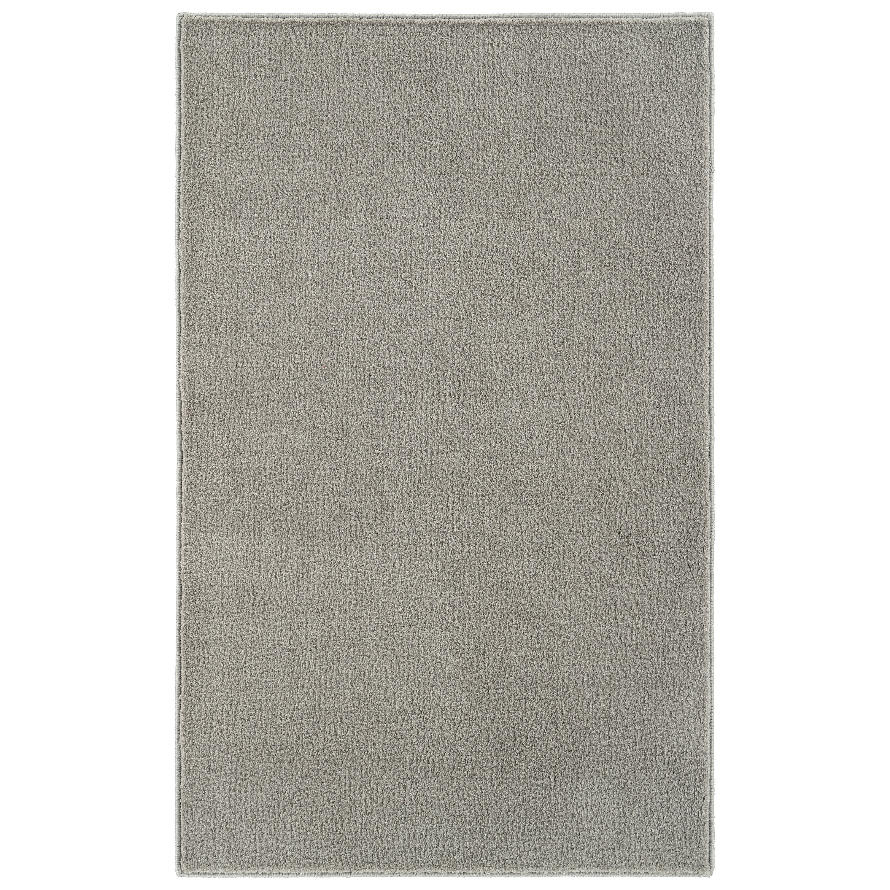 Garland Rug Clayton Plush Gray Basic Utility Indoor Area Rug, 3' x 5'