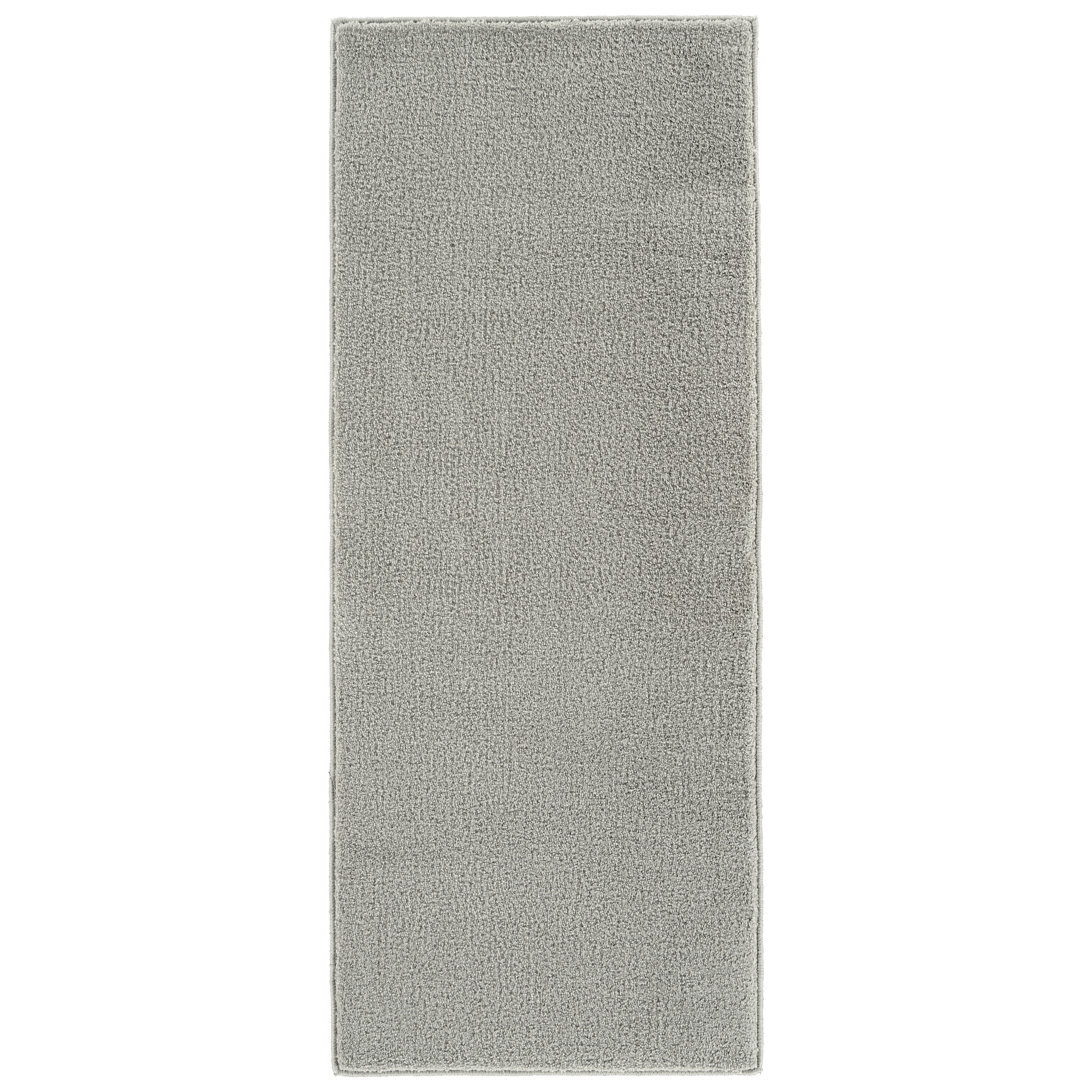 Garland Rug Clayton Plush Gray Basic Utility Indoor Runner Rug, 2' x 5'
