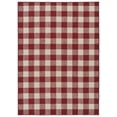 thumbnail image 1 of Garland Rug Country Living Buffalo Plaid Polypropylene Chili/Ivory Indoor/Outdoor Area Rug, 7' x 10', 1 of 7