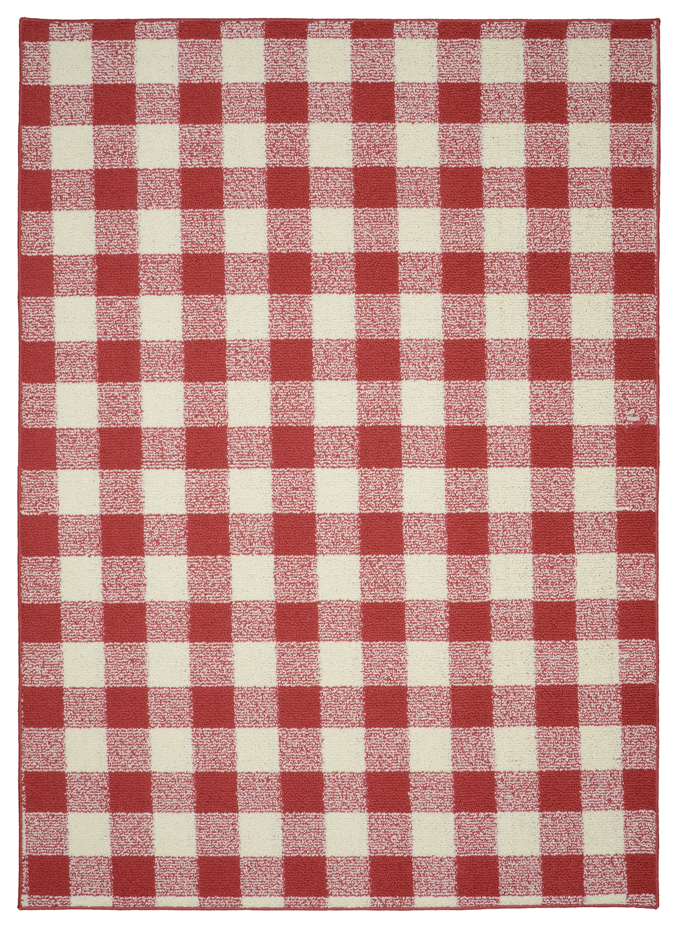 Garland Rug Country Living Buffalo Plaid 7 ft. x 10 ft. Area Rug Chili Red/Ivory