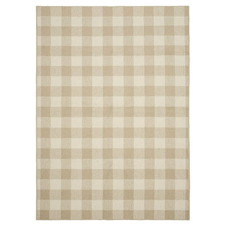 Garland Rug Country Living Buffalo Plaid 5 ft. x 7 ft. Area Rug Tan/Ivory