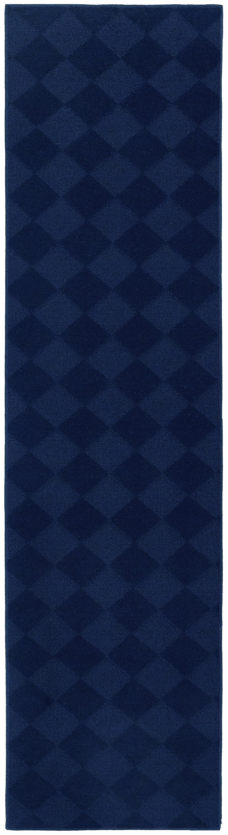 Garland Rug Diamond Polypropylene Navy Indoor Runner Rug, 2' x 8'