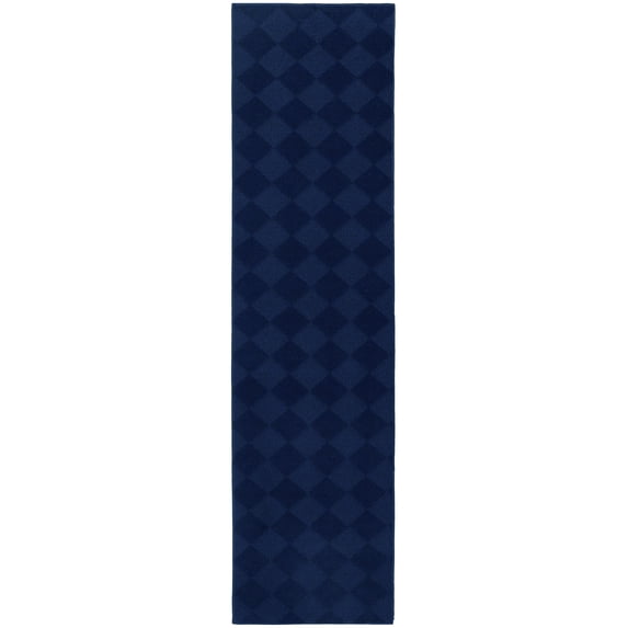 Garland Rug Diamond Polypropylene Navy Indoor Runner Rug, 3' x 8'