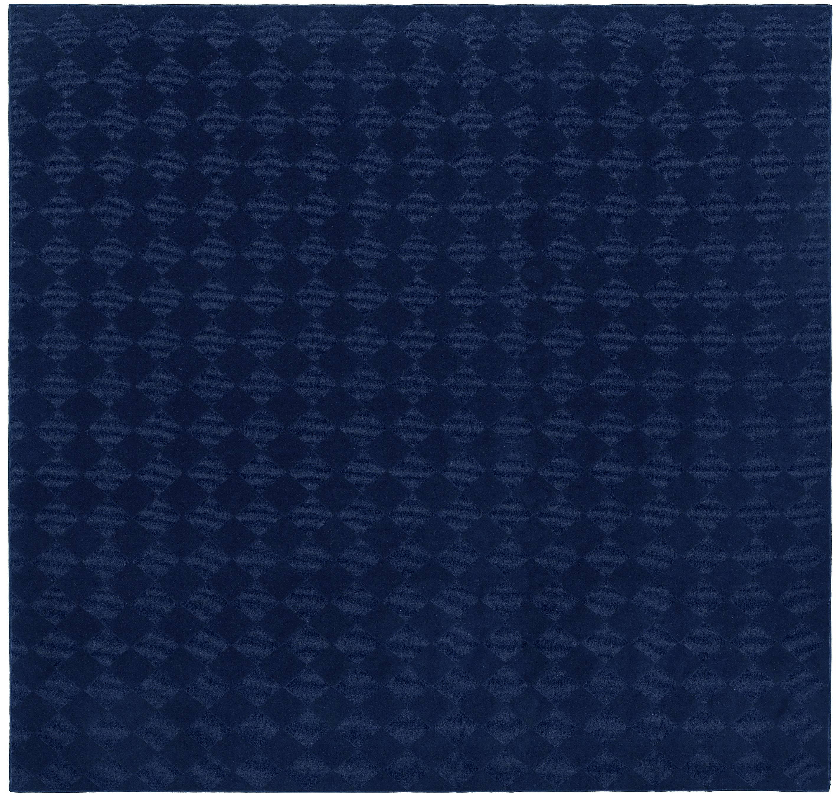 Garland Rug Diamond Polypropylene Navy Square Indoor Area Rug, 12' x 12'