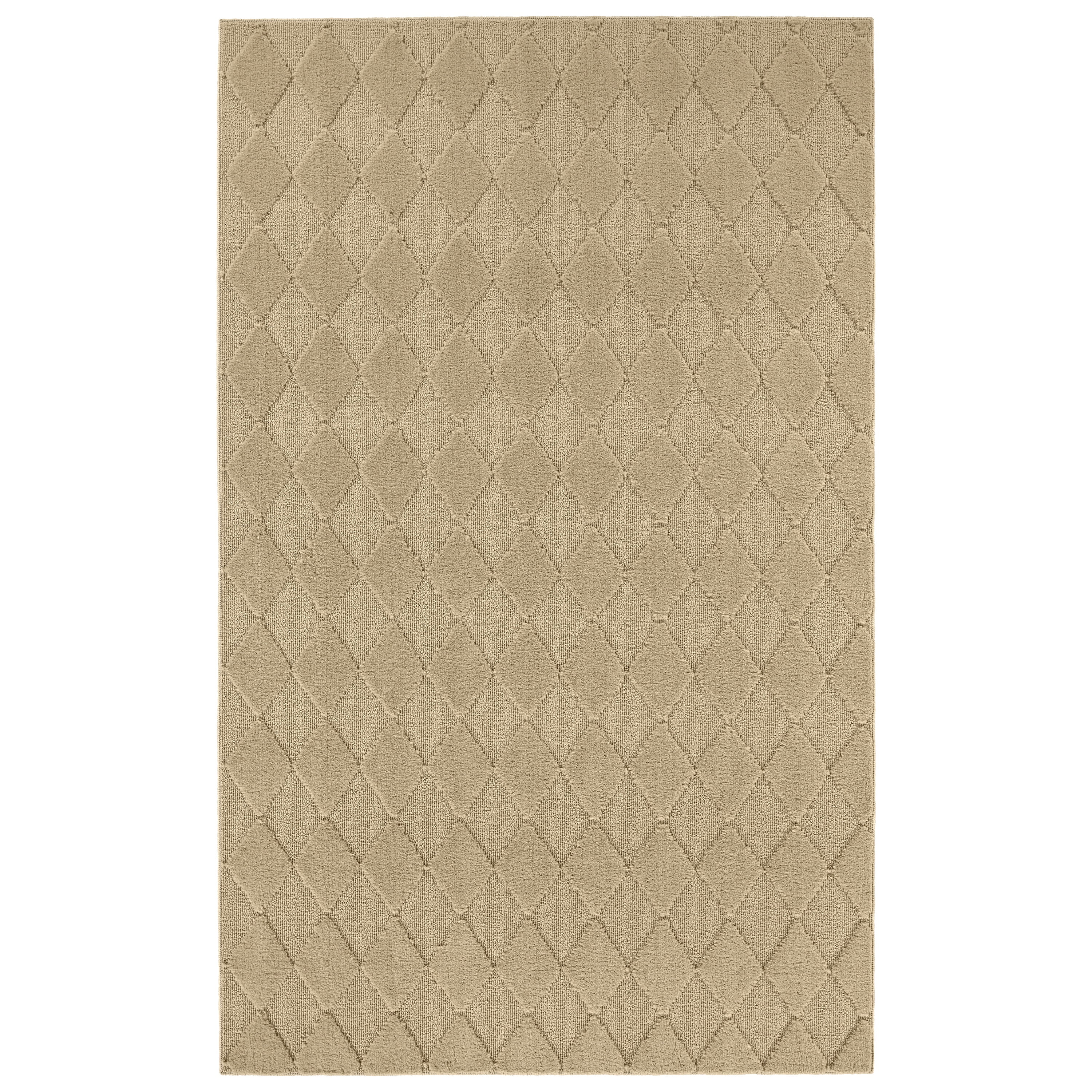 Garland Rug Diamond Polypropylene Tan Indoor Area Rug, 5' x 7'