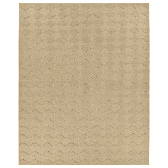 Garland Rug Diamond Polypropylene Tan Indoor Area Rug, 7'6" x 9'6"