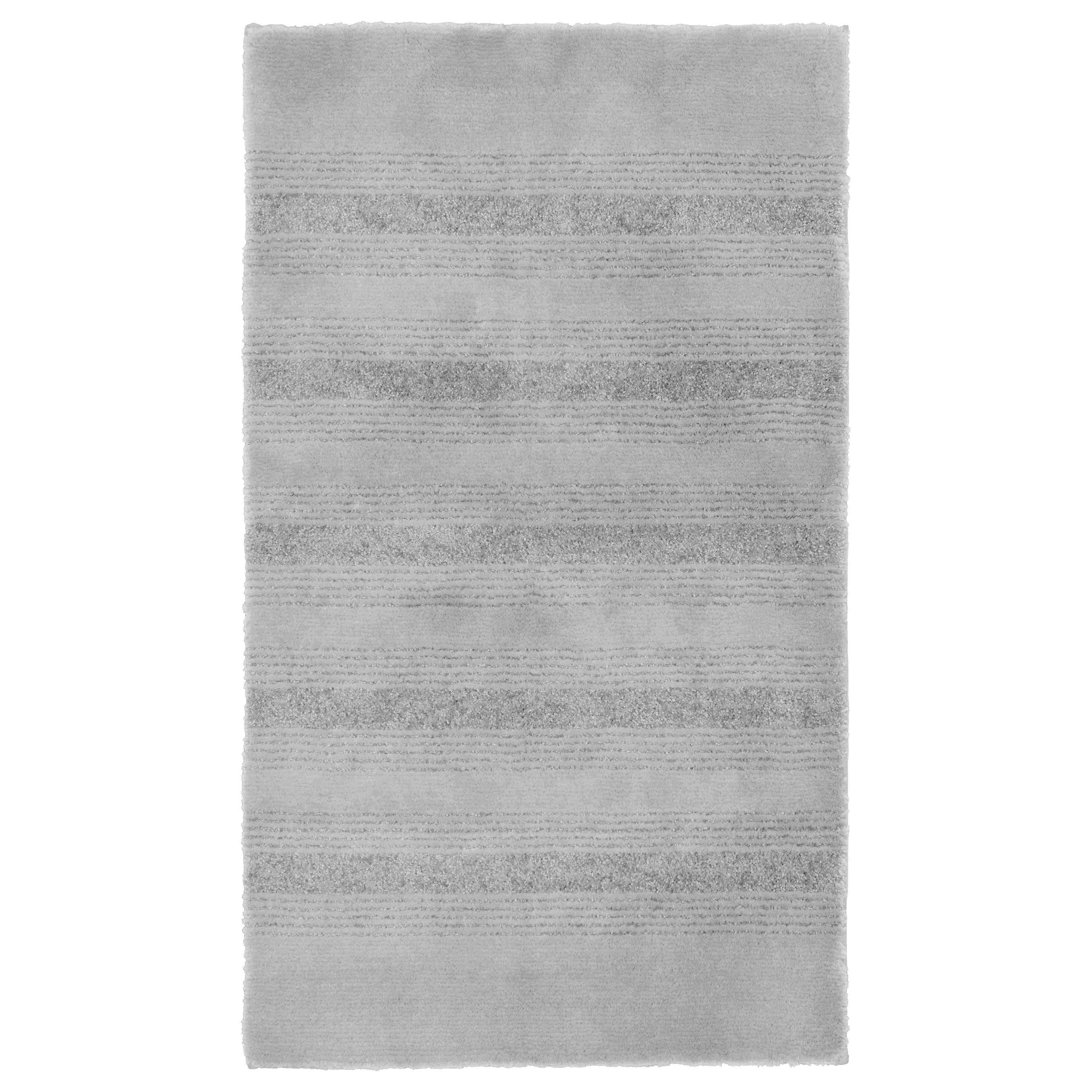 Garland Rug Essence Washable Nylon Platinum Gray Bath Rug, 30" x 50"