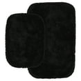 thumbnail image 1 of Garland Rug Finest Luxury Washable Bath Rug Set, 2 Piece Set (17"x24" Bath Rug, & 21"x34" Bath Rug) Black, 1 of 7