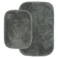 thumbnail image 1 of Garland Rug Finest Luxury Washable Bath Rug Set, 2 Piece Set (17"x24" Bath Rug, & 21"x34" Bath Rug) Dark Gray, 1 of 6