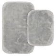 thumbnail image 1 of Garland Rug Finest Luxury Washable Bath Rug Set, 2 Piece Set (17"x24" Bath Rug, & 21"x34" Bath Rug) Platinum Gray, 1 of 5