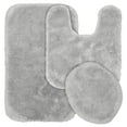 thumbnail image 1 of Washable Bath Set, 3 Piece Set Platinum Gray, 1 of 5