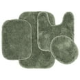 thumbnail image 1 of Garland Rug Finest Luxury Washable Bath Set, 4 Piece Set (2 Bath Rugs, Contour, & Lid) Deep Fern, 1 of 6