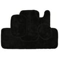 thumbnail image 1 of Garland Rug Finest Luxury Washable Bath Set, 5 Piece Set (2 Bath Rugs, Contour, Lid, & Runner) Black, 1 of 6