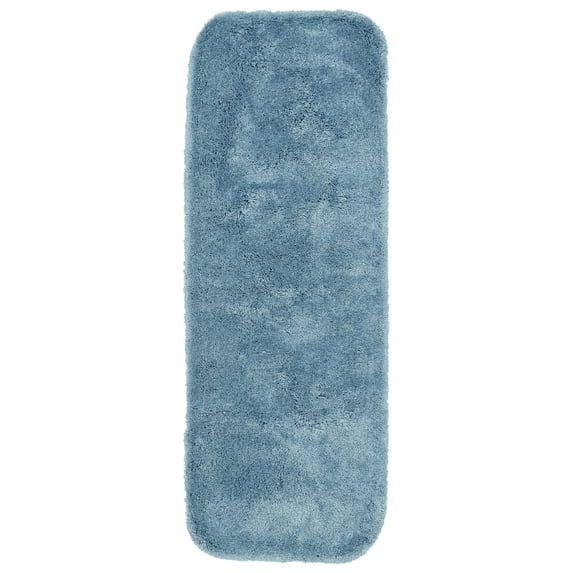 Garland Rug Finest Luxury Washable Nylon Basin Blue Bath Runner, 22" x 60"