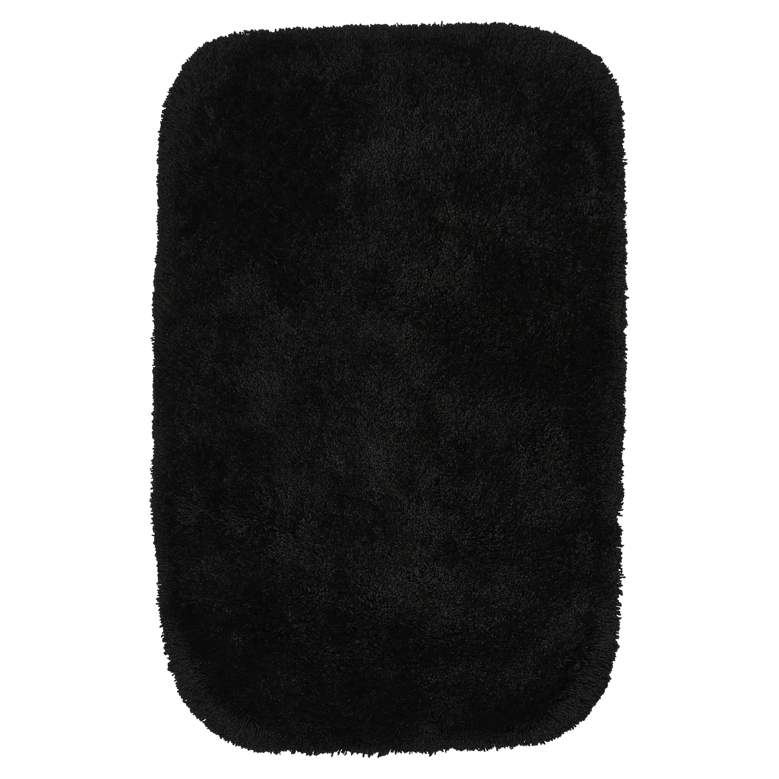Garland Rug Finest Luxury Washable Nylon Black Bath Rug, 24" x 40 ...