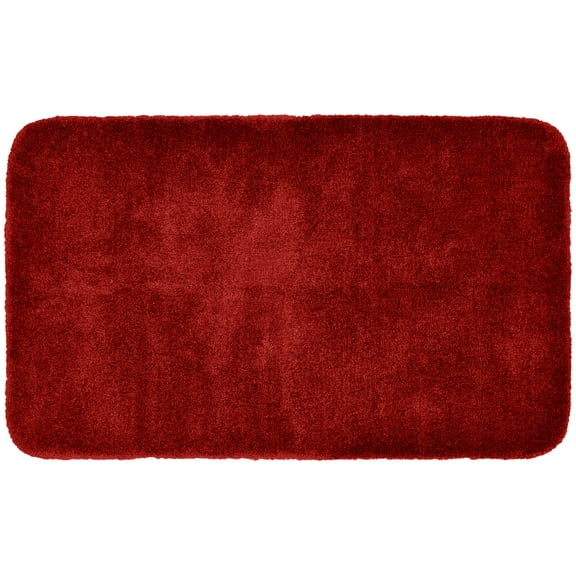 Garland Rug Finest Luxury Washable Nylon Chili Red Bath Rug, 30" x 50"