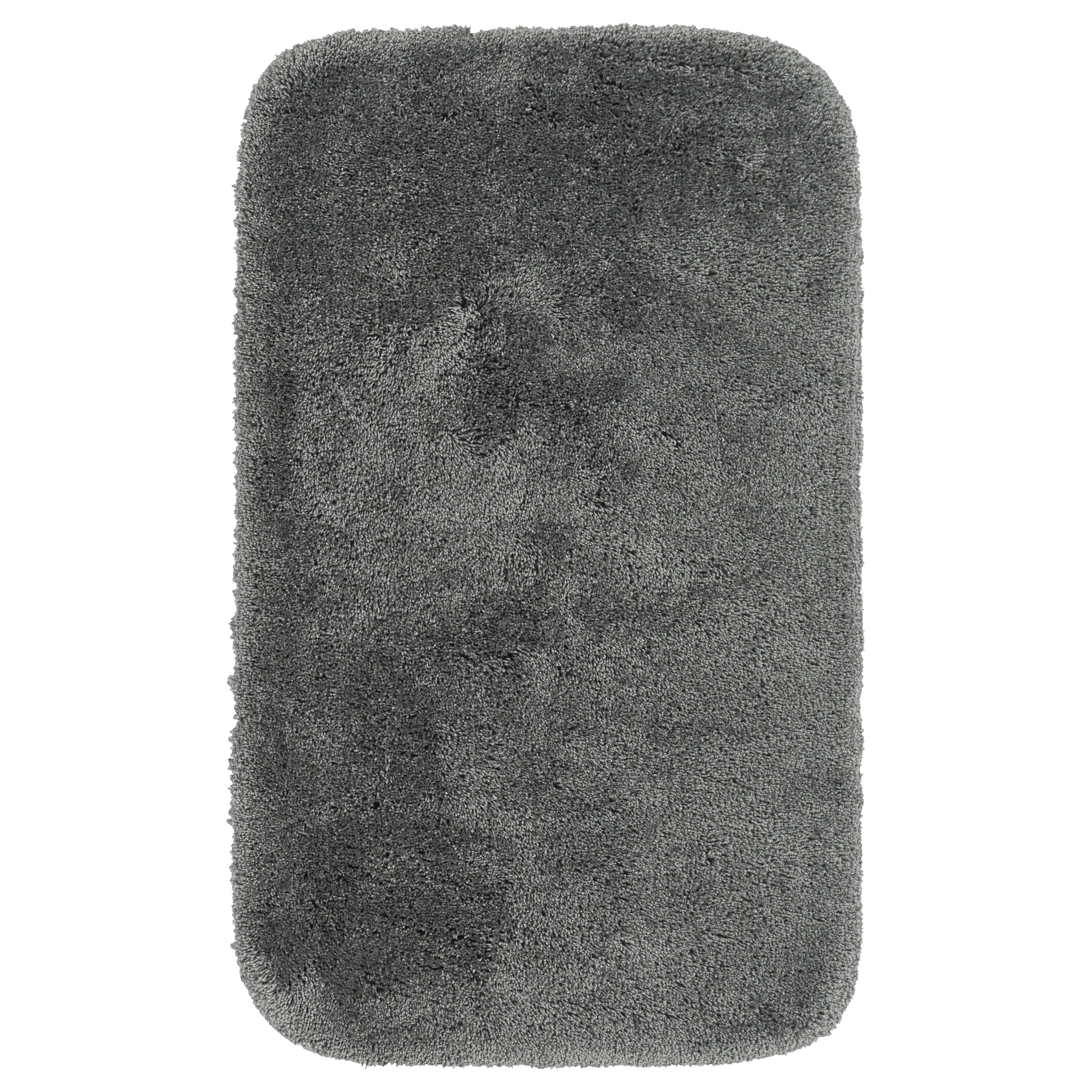Garland Rug Finest Luxury Washable Nylon Dark Gray Bath Rug, 24" x 40 ...