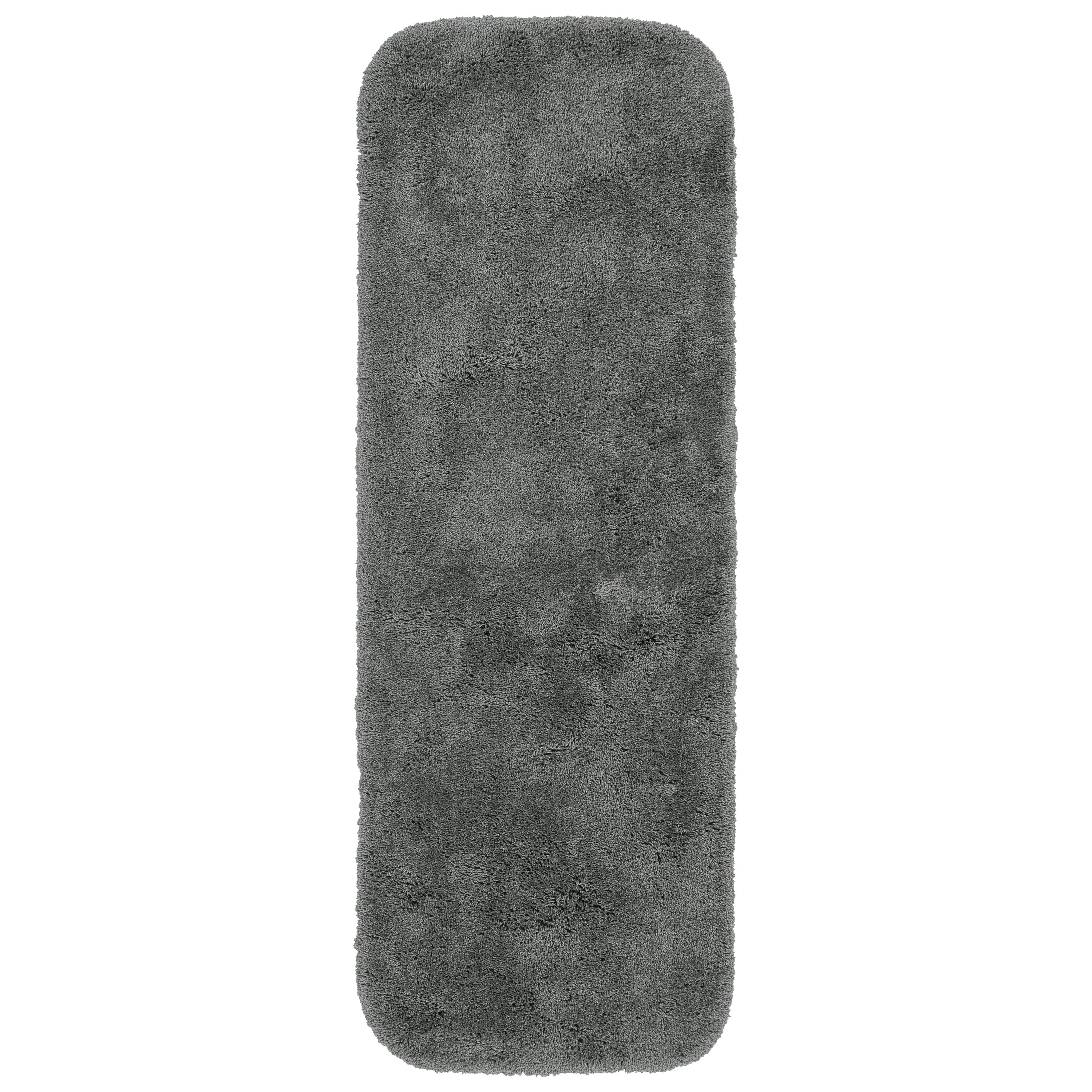 Garland Rug Finest Luxury Washable Nylon Dark Gray Bath Runner, 22" x