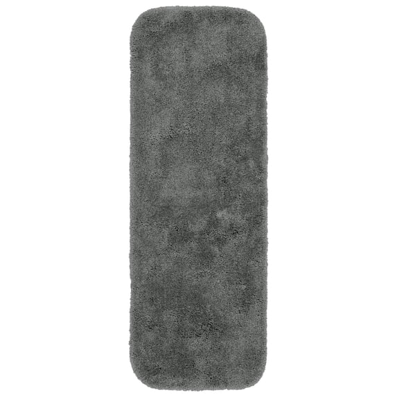 Garland Rug Finest Luxury Washable Nylon Dark Gray Bath Runner, 22" x 60"