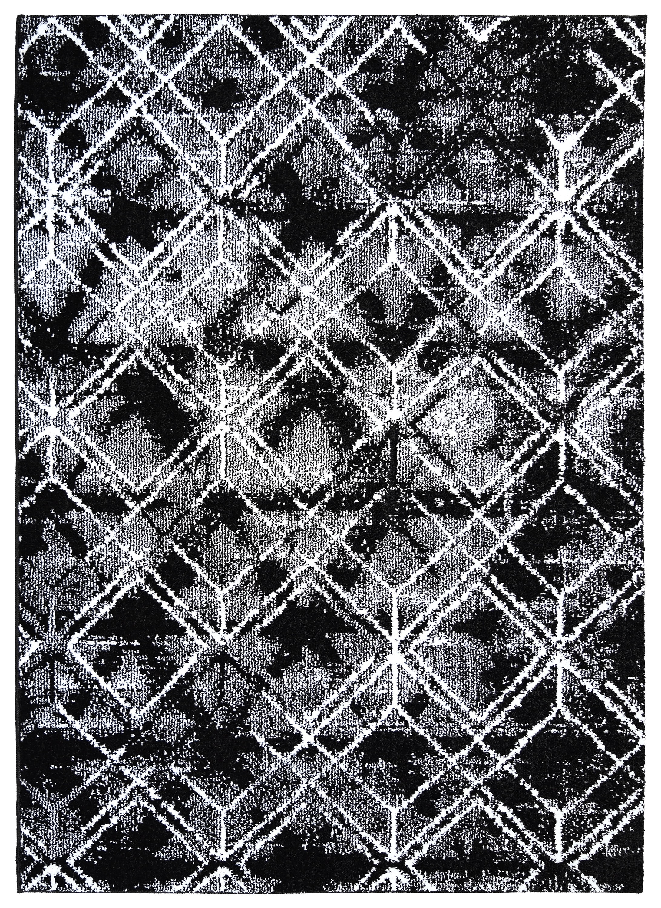 Garland Rug Finley Polypropylene Black/White Indoor Area Rug, 5' x 7'