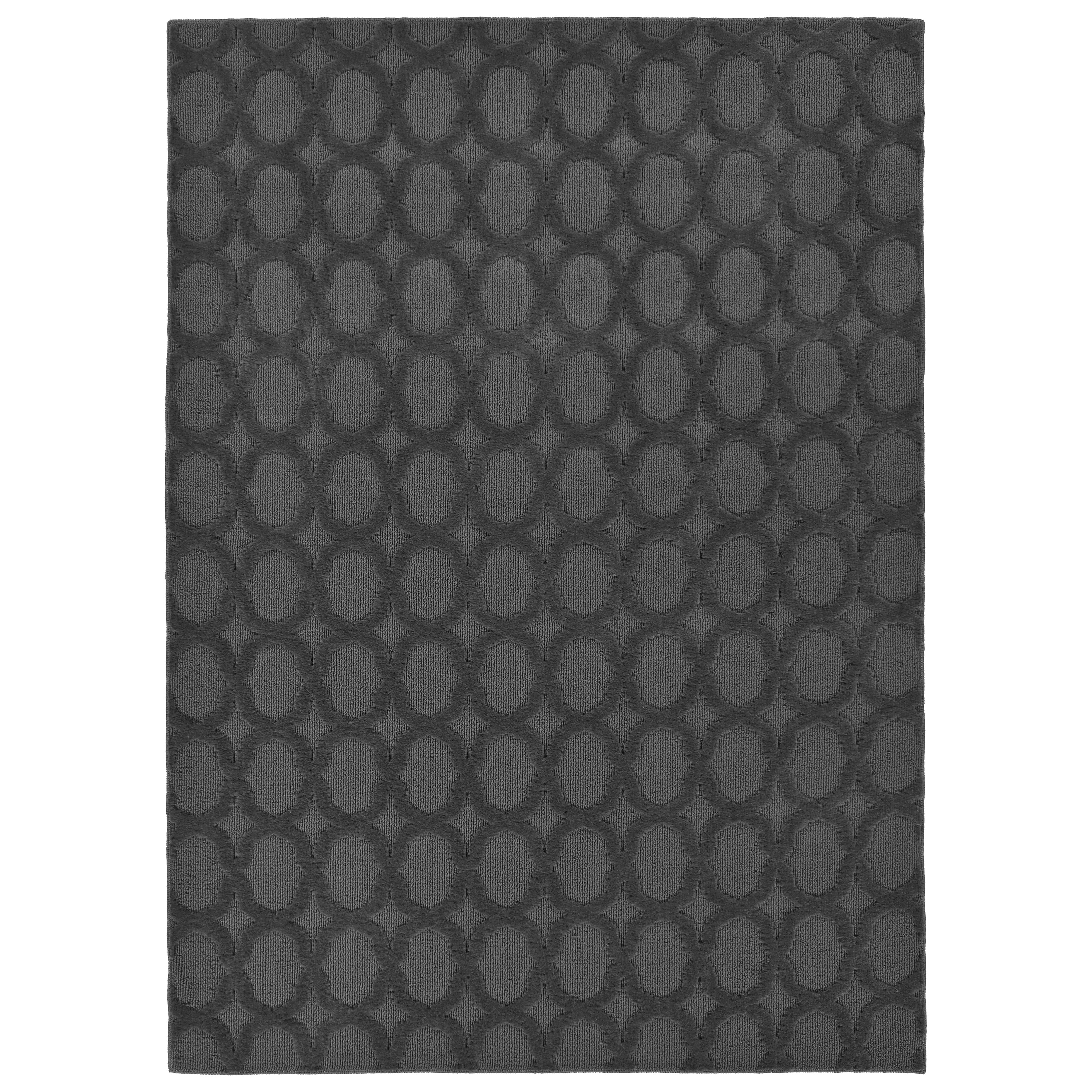 Garland Rug Garden Trellis Polypropylene Cinder Gray Indoor/Outdoor Area Rug, 5' x 7'