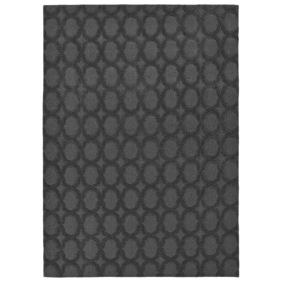 Garland Rug Garden Trellis Polypropylene Cinder Gray Indoor/Outdoor Area Rug, 6' x 9'