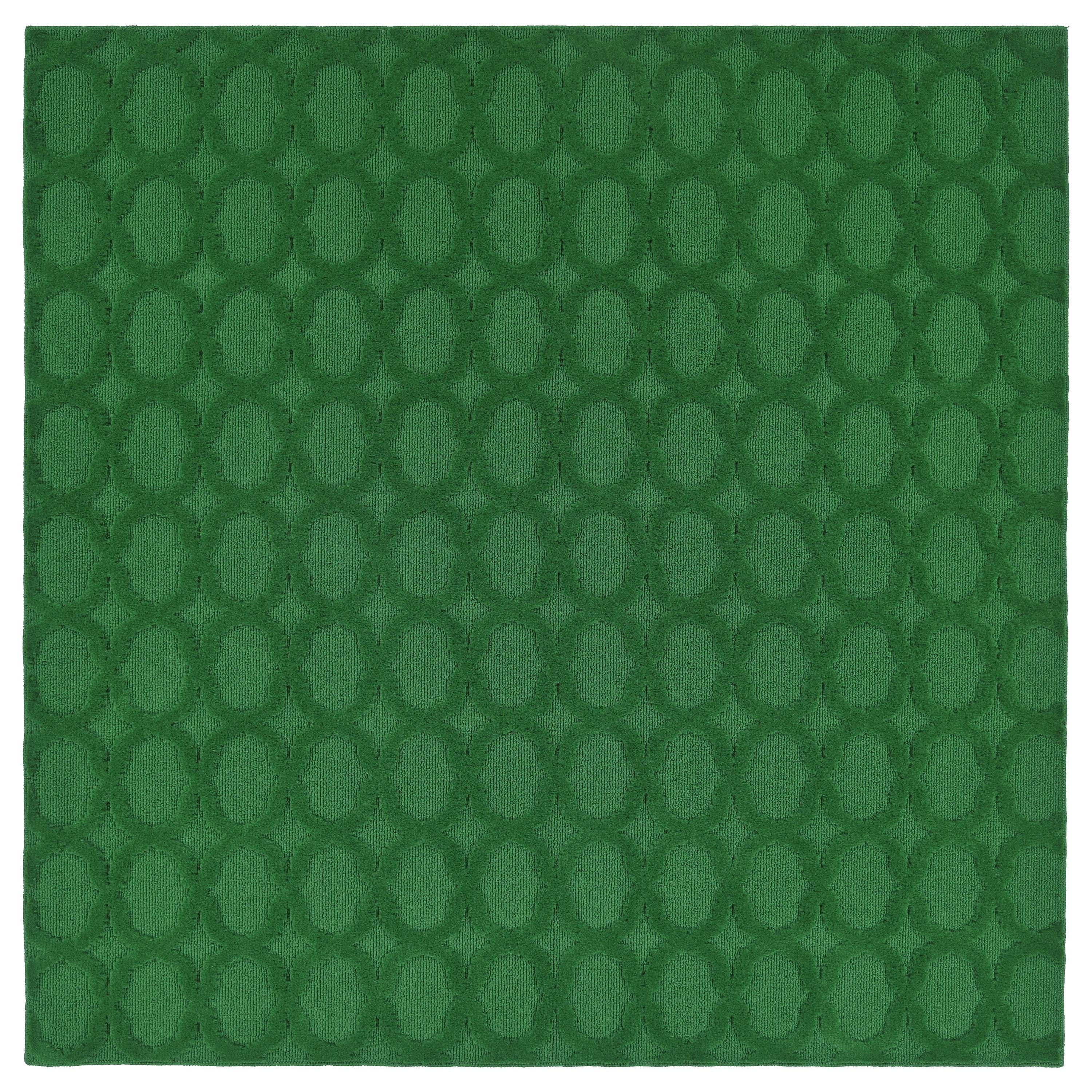 Garland Rug Garden Trellis Polypropylene Green Square Indoor/Outdoor Area Rug, 6' x 6'