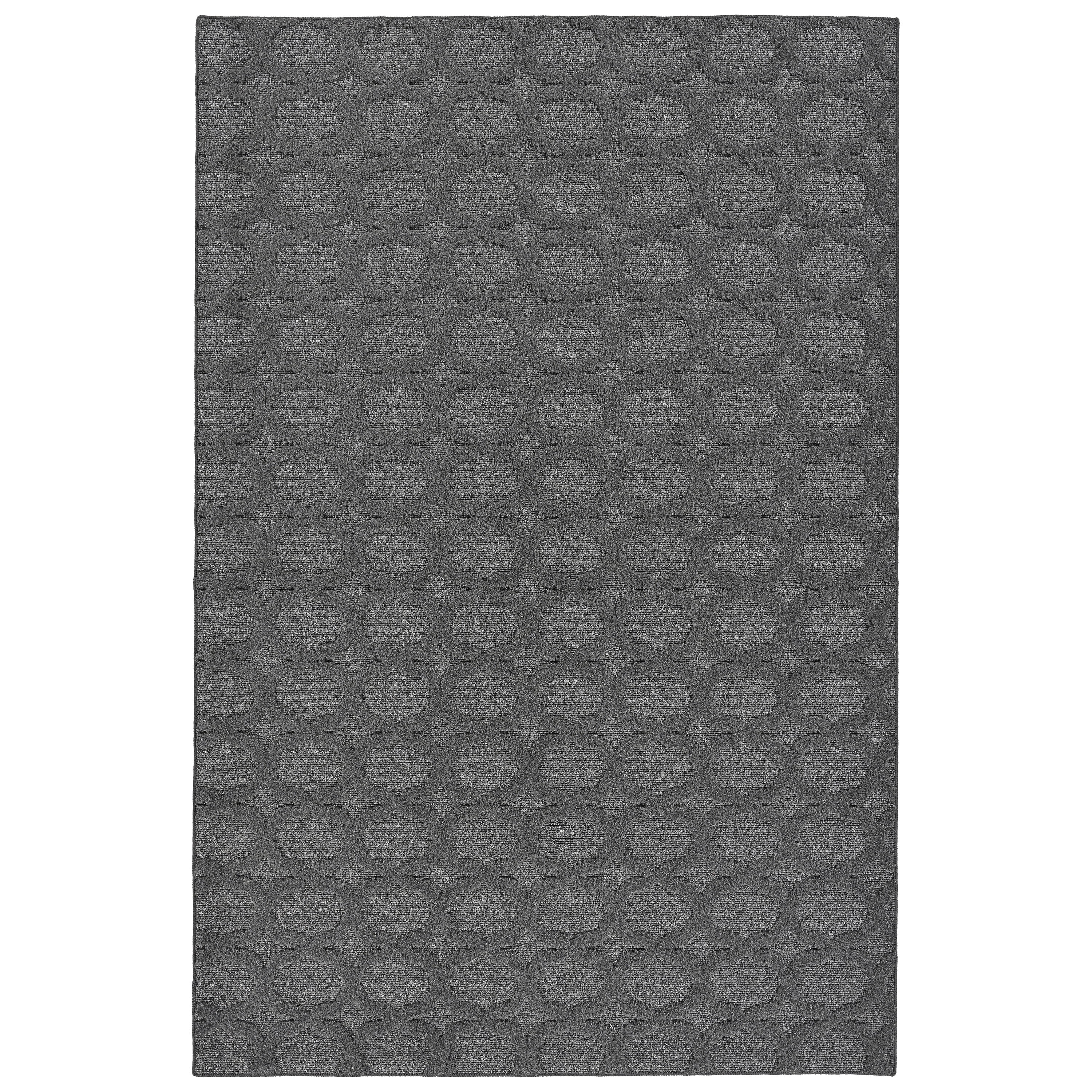 Garland Rug Garden Trellis Polypropylene Heather Gray Indoor/Outdoor Area Rug, 4' x 6'